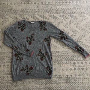 Romantic floral sweater